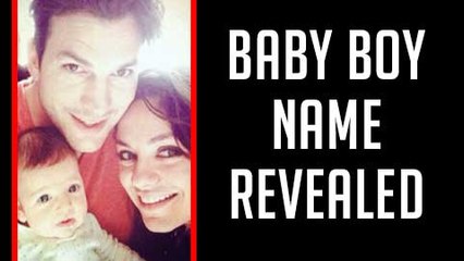 Скачать видео: Mila Kunis & Ashton Kutcher REVEAL Baby Boy's NAME