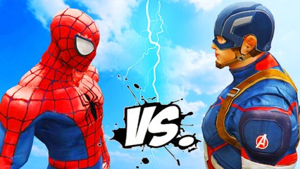 Spiderman vs Captain America - Epic Superheroes Battle