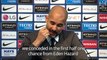 Pep Guardiola reacts after Manchester City's defeat by Chelsea