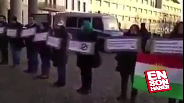 Almanya'da PKK teröristtir protestosu