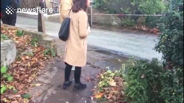 Burst pipe floods homes in Islington, London