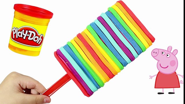 Do It Yourself Play Doh Ice-Cream with Popsicles with Peppa Pig toys Fun for Kids