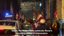 Italy's 'No' supporters celebrate PM Renzi's referendum defeat