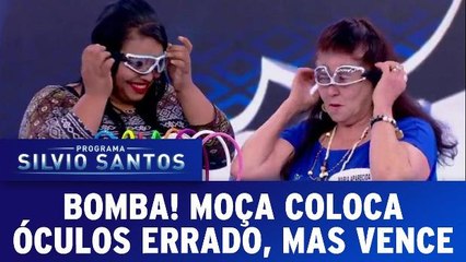 Bomba! Moça coloca óculos errado, mas vence
