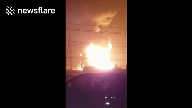 Oil tanker explosion injures five people in China