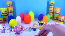 Play Doh Surprise Eggs Opening Lalaloopsy, transformers Disney Cars Barbie Peppa Pig Minions.