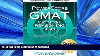 Epub The PowerScore GMAT Critical Reasoning Bible On Book