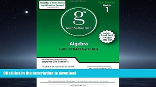 Hardcover Algebra GRE Preparation Guide, 1st Edition (Manhattan GRE Preparation Guide: Algebra)