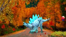 Crazy Dinosaurs - Stegosaurus And Parasaurolophus Singing Finger Family Children Nursery Rhymes 3D
