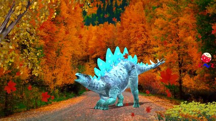 Crazy Dinosaurs - Stegosaurus And Parasaurolophus Singing Finger Family Children Nursery Rhymes 3D