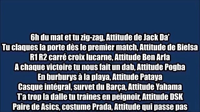 Soprano - Attitude feat. Black M Paroles