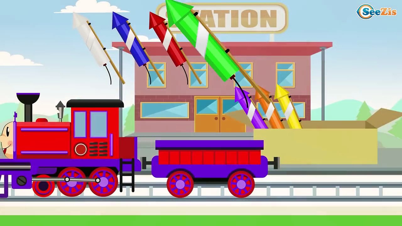 Trains for children - Choo Choo train - Learn colors and numbers - Kids Trains Cartoons