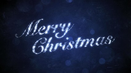 Merry Christmas on Blue - HD Background Loop