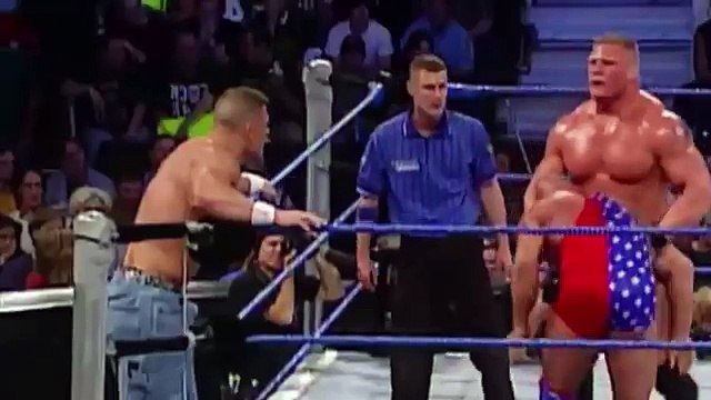 wwe Brock Lesnar and John Cena vs Undertaker and Kurt Angle epic match