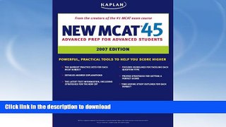 Hardcover Kaplan New MCAT 45, 2007 Edition Kindle eBooks