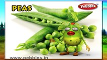Peas Rhyme | Nursery Rhymes With Lyrics For Kids | Vegetable Rhymes | Rhymes 3D Animation