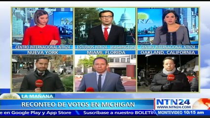 Recuento de votos en Michigan tras presidenciales en EE.UU. genera expectativa