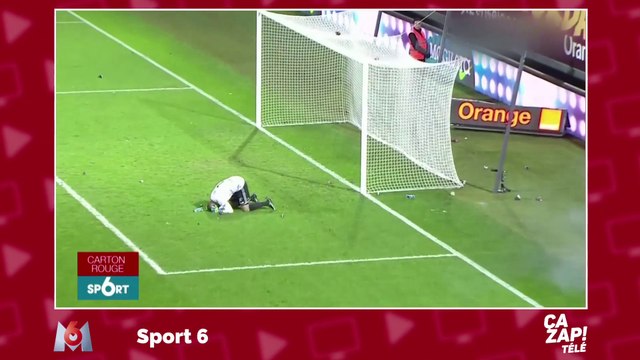Anthony Lopes, le gardien de but lyonnais blessé par des pétards lancés sur le stade