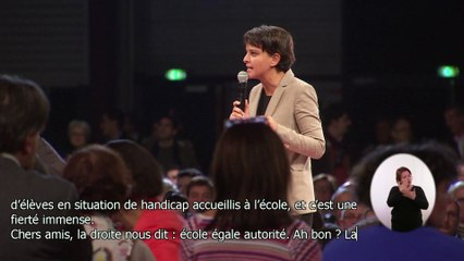 Najat Vallaud-Belkacem alerte sur le programme de la droite pour l'école.