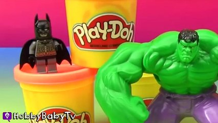 Hulk Smashes Numbers Letters Colors and Shapes! Play-Doh Hero Learning HobbyBabyTV