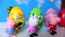 Peppa Pig George abrindo Ovos Surpresa com Amoeba Nojenta! Videos da Familia Peppa Pig Portugues