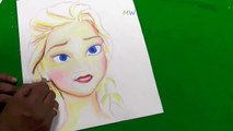 How To Draw Frozen Girl Colour Paint Kindergarten Children Learn To Paint Color Diy Easy Paper Paint