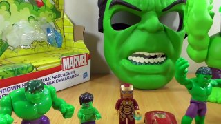 GIANT Spiderman Surprise Egg Venon Hulk Captain America Iron Man Thor Ultron Hot Wheels