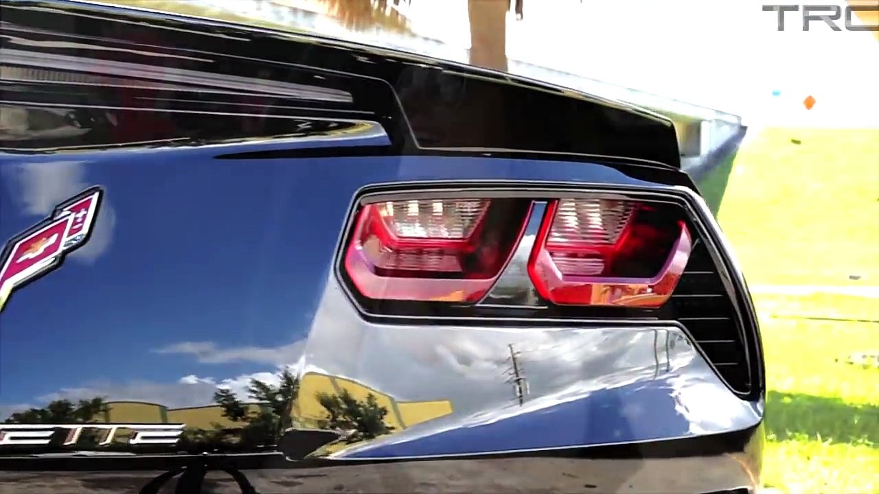 Sexy girl has fun riding in C7 Corvette Stingray!