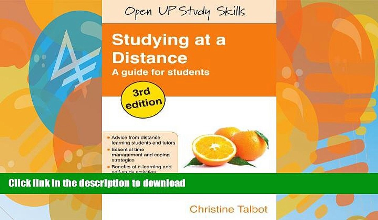 Hardcover Studying at a Distance: A guide for students (Open Up Study Skills) Full Book