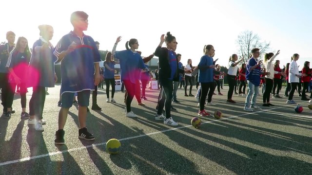 Concours FLASHMOB UNSS Championnat du monde de HANDBALL 2017 AS collège F mistral 38550