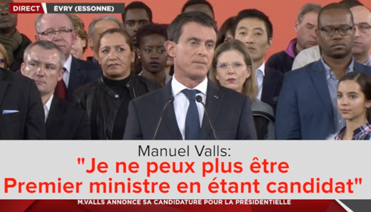 Manuel Valls: "Je ne peux plus être Premier ministre"