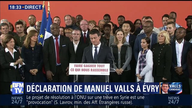 Manuel Valls: Je suis candidat à la présidence de la République