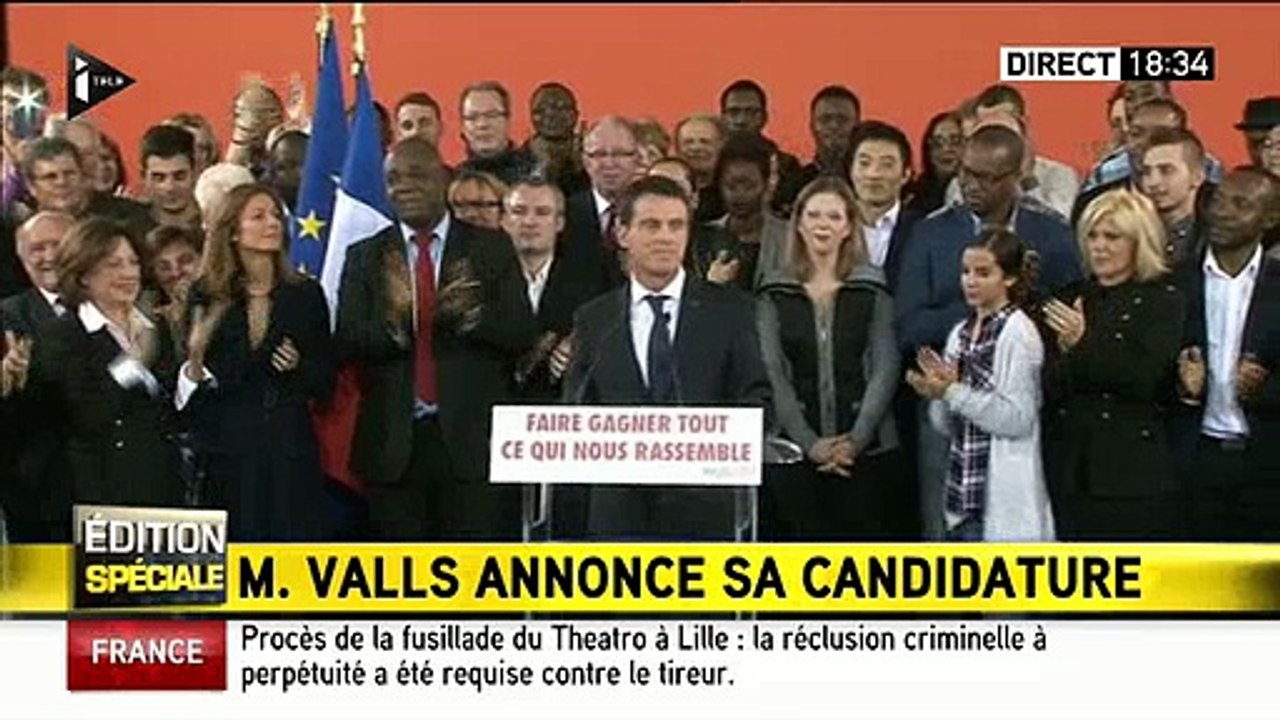 Manuel Valls: "Oui, je suis candidat à la Présidence. Je ne peux plus être Premier Ministre, je quitterai mes fonctions