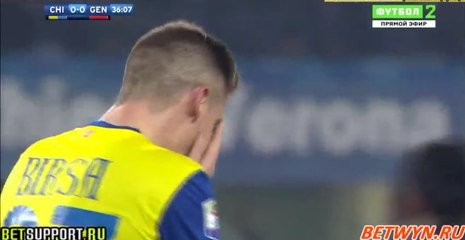 Valter Birsa Missed Penalty - Chievo Verona 0-0 Genoa - 05.12.2016 HD
