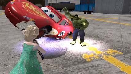 Elsa la reine des neiges, Hulk & Spiderman Marvel comics | Flash McQueen Disney Cars 2 Dessin animé