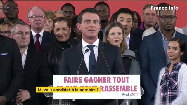 Manuel Valls annonce sa candidature à la primaire de la gauche