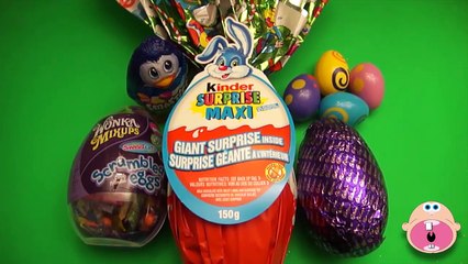 Opening a Collection of Easter Surprise Eggs! With a Huge Kinder Surprise Maxi Egg!