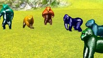 Learn Wild Animals & Animals Sounds Finger Family Dinosaurs For Kids Elephant Wild Animals Attack 3D