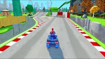 Disney McQueen Cars Colors - Spiderman vs Hulk | Incy Wincy Spider Nursery Rhymes Song - Kids video