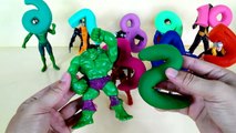 Learn To Count with PLAY DOH Numbers - hulk, iron man, superman, thor, spiderman, batman