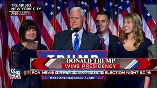 TRUMP Pence Presidential VICTORY acceptance FULL Speech PART1 November 9 2016 News