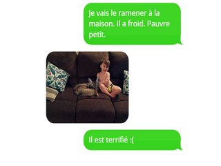 Une femme dit à son mari qu’elle a trouvé un chien, mais la photo montre un coyote, et il explose