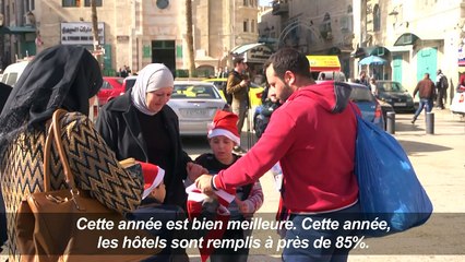 A Bethléem, les touristes admirent déjà les décorations de Noël