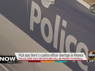 Phoenix police chief says there is an officer shortage