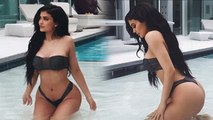 Kylie Jenner Flaunts Butt Cheeks in Thong Bikini