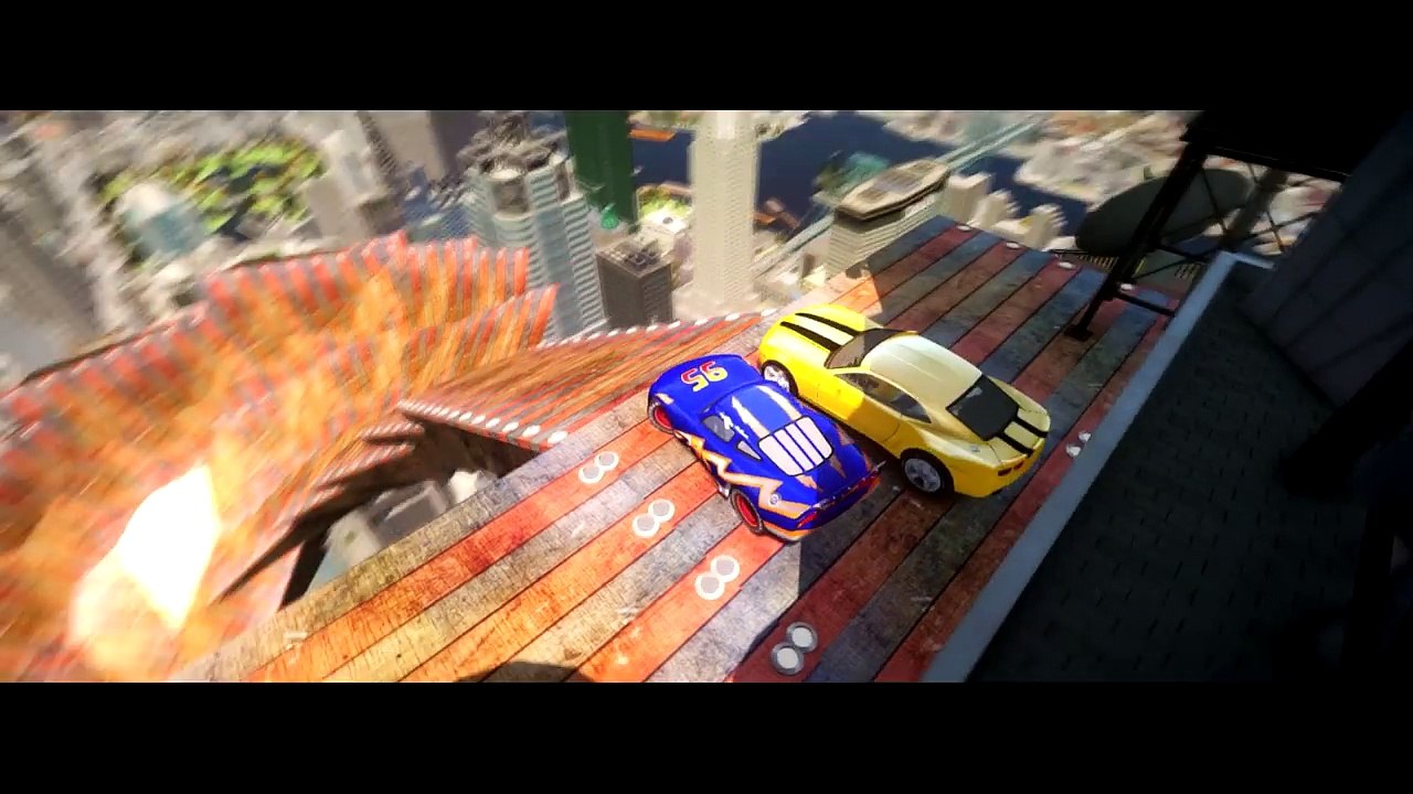 ADVENTURE TIME : FINN & JAKE driving Lightning McQueen Cars!