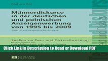 PDF MÃ¤nnerdiskurse in der deutschen und polnischen Anzeigenwerbung von 1995 bis 2009: Eine