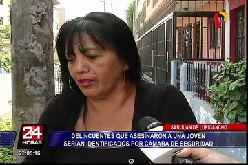 SJL: delincuentes que asesinaron a joven serían identificados por cámaras de seguridad