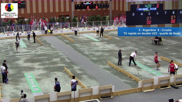 Nouveau record d'Amérique en tir rapide en double U23 pour Gaston Demarco et Nicolas Pretto avec 45 touches Mondial U23, Sport Boules, Monaco 2016