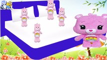 Five Little Care Bears Jumping On the Bed Cheer bear Funshine Bear Nursery Rhymes